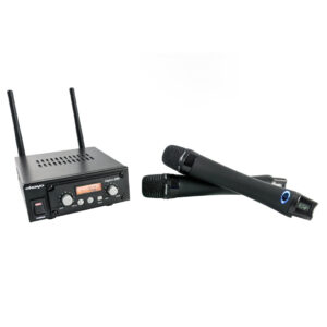 Set di 2 microfoni wireless Okayo DL-8H + ricevitore multifrequenza Okayo SRX-800